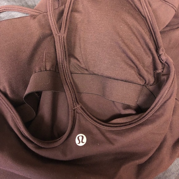Lululemon dark maroon workout tank w built in bra - Picture 3 of 3
